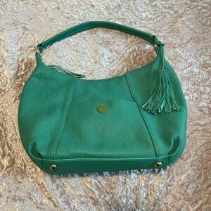 Isaac Mizrahi Green Hobo Bag with Tassel